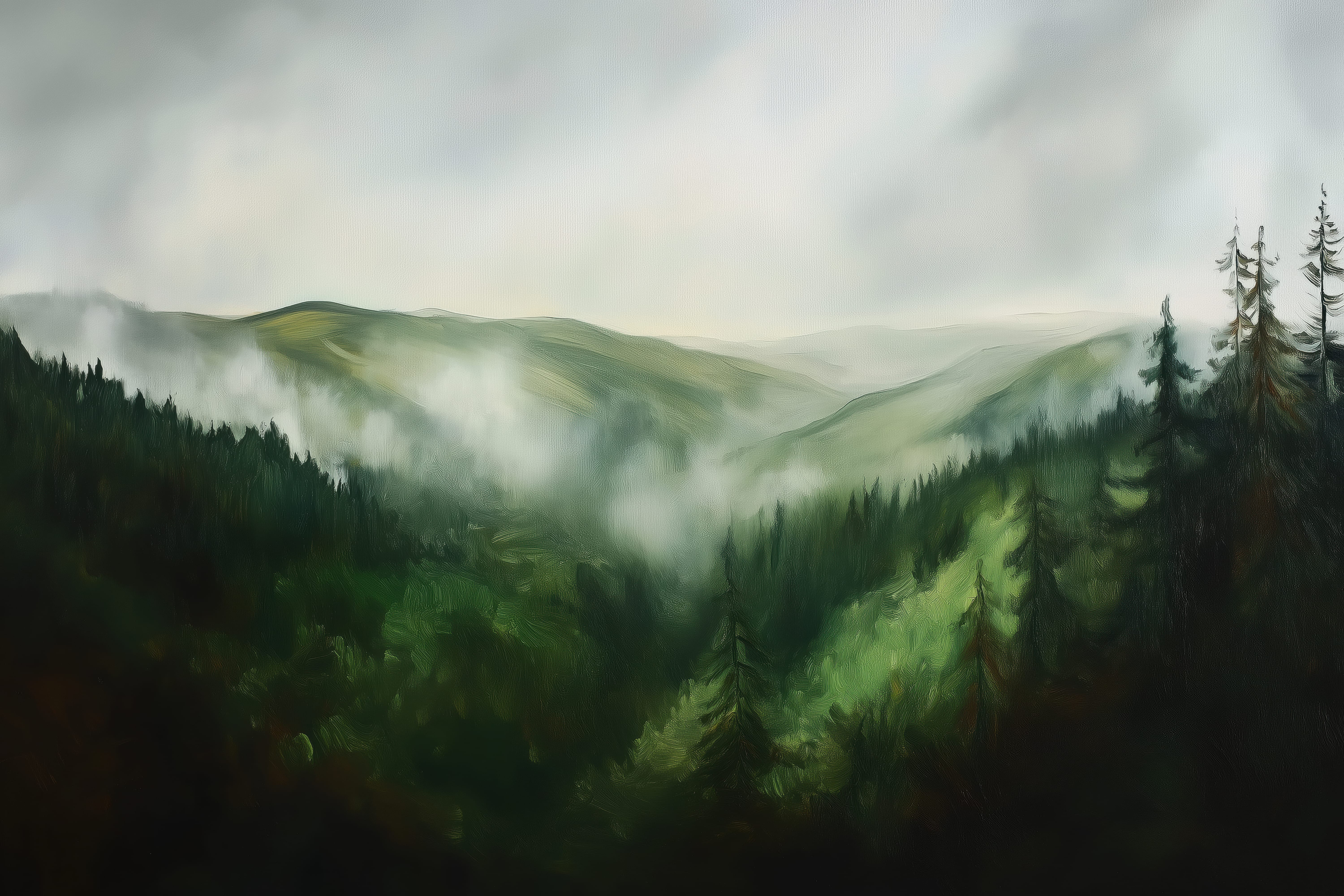 Highland Rain — original art print