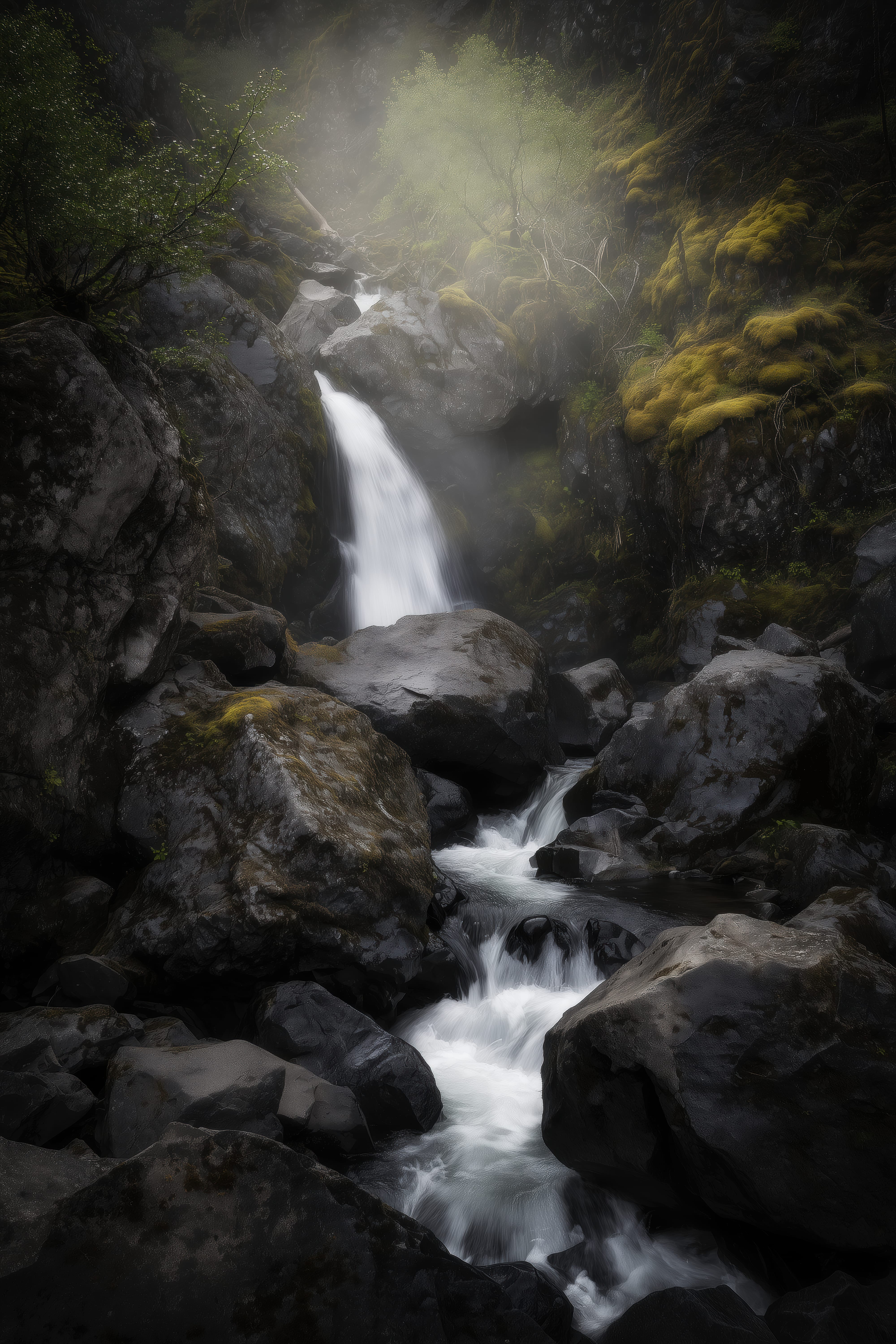 Basalt Falls — original art print