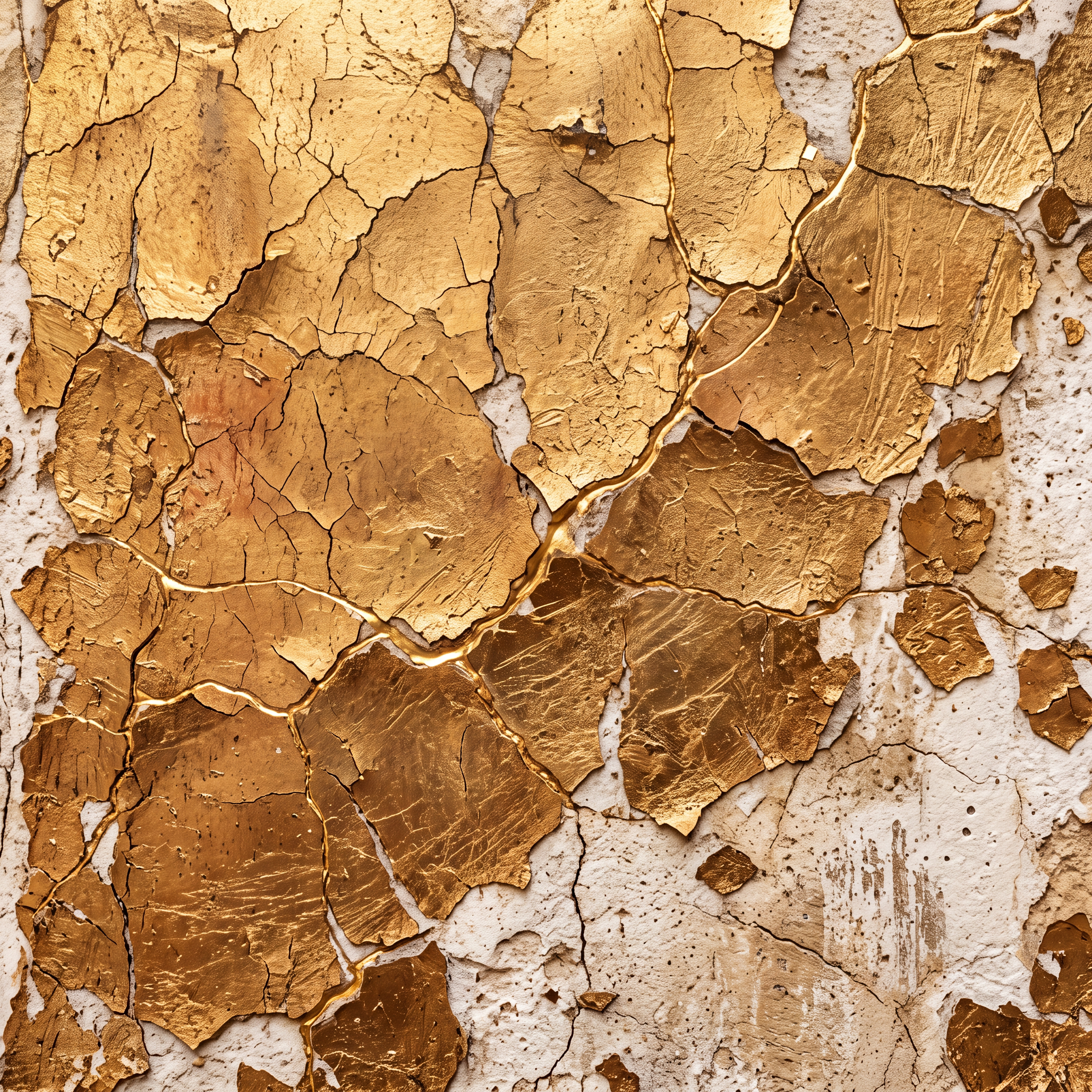 Cracked Gold Leaf — original art print