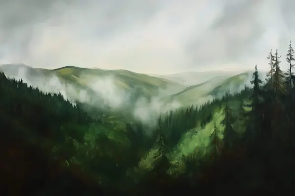 Highland Rain print