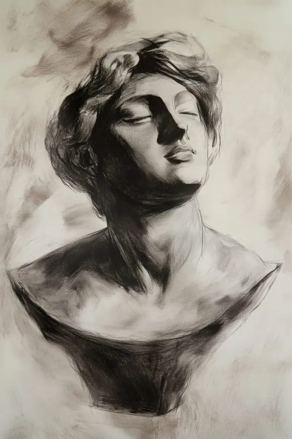 The Charcoal Bust print