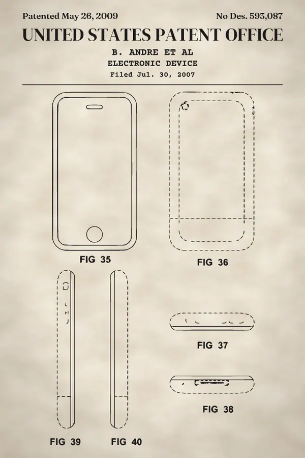 Smartphone design patent print