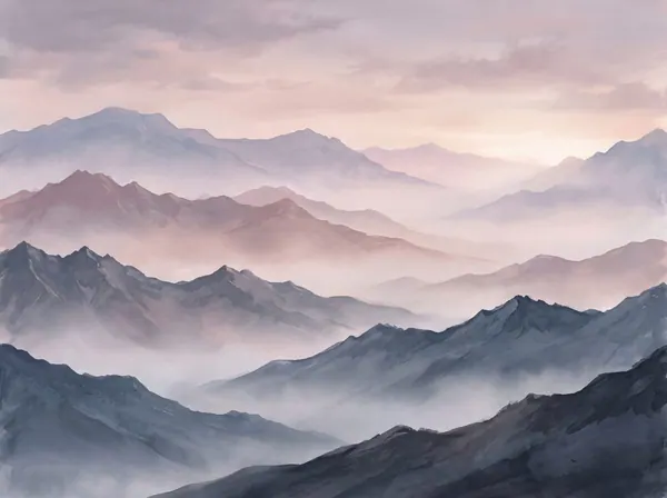 Misty Mountains print