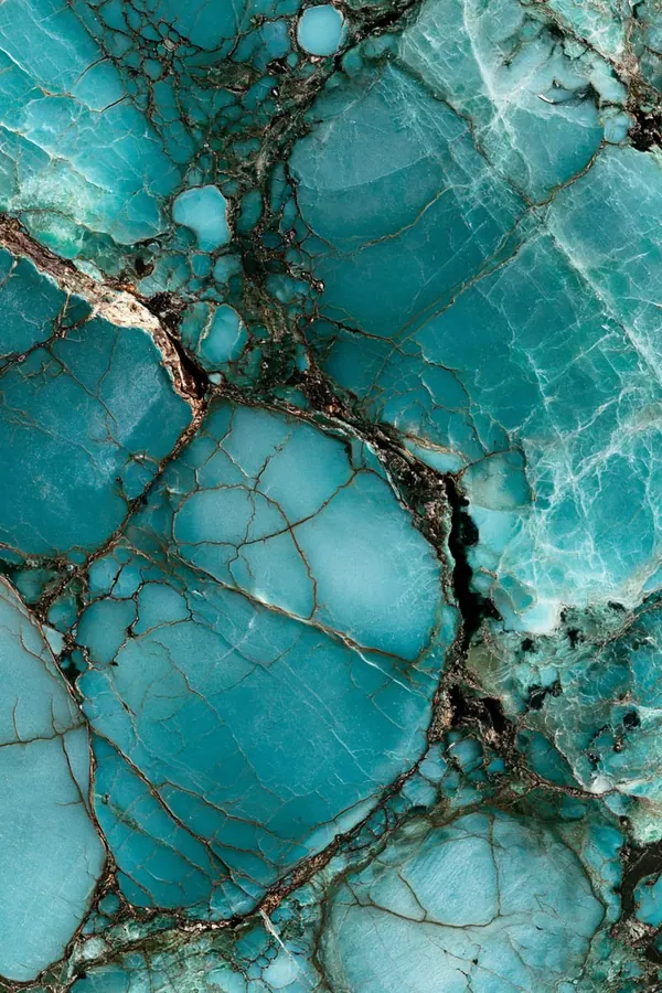 Turquoise Matrix print