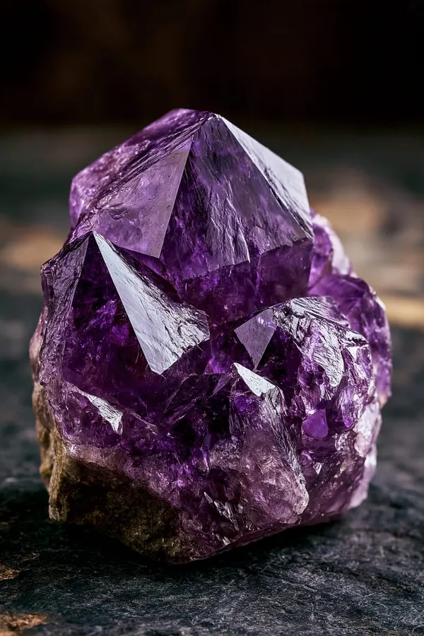 Amethyst on Black print
