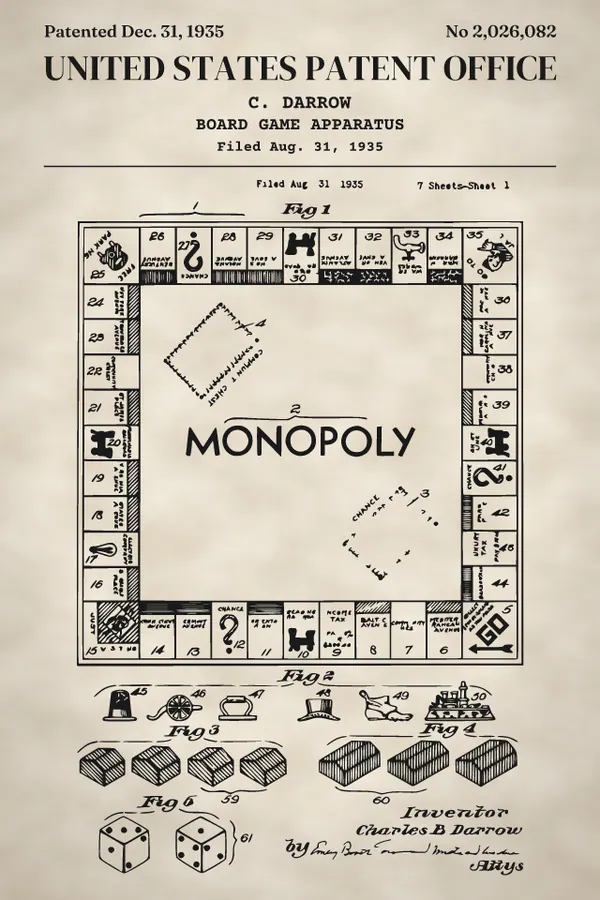 Property board game patent print