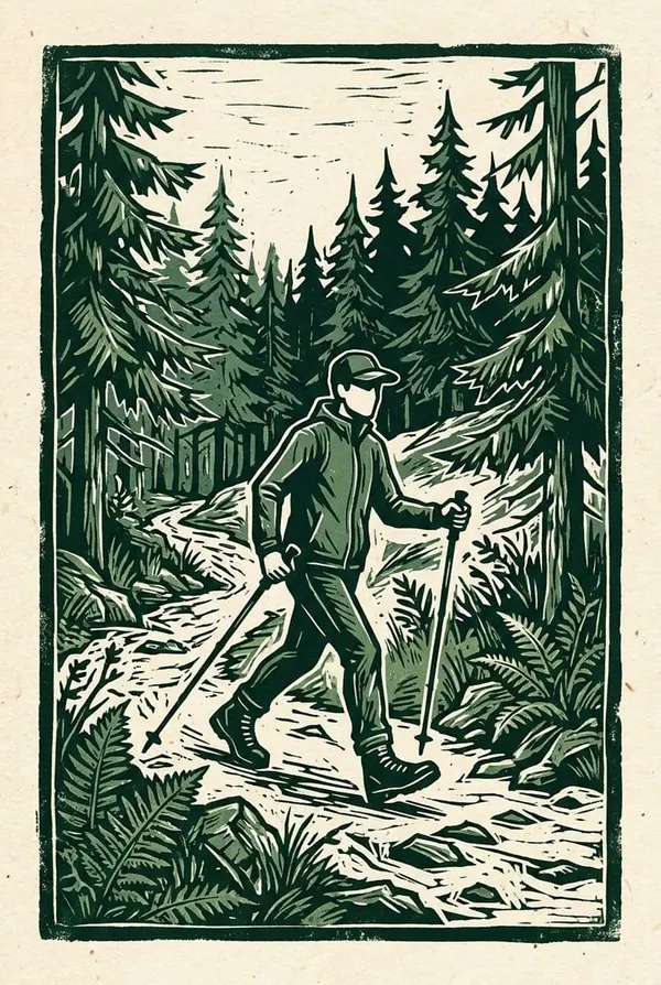 Pine Trail Walker print