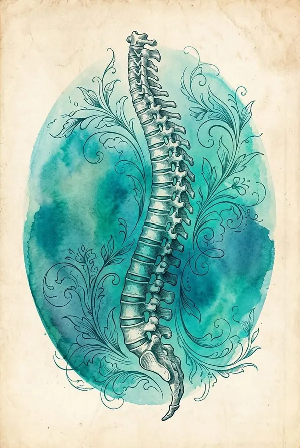 The Spine, in Teal print
