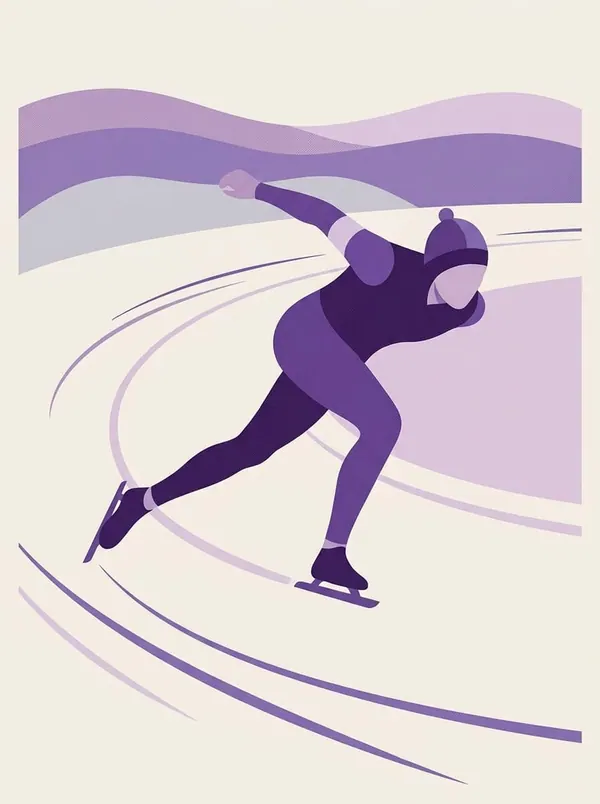 Glide, Frozen Lake print