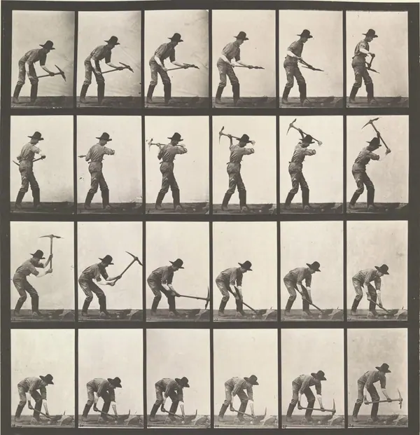 Labourer Swinging a Pickaxe print