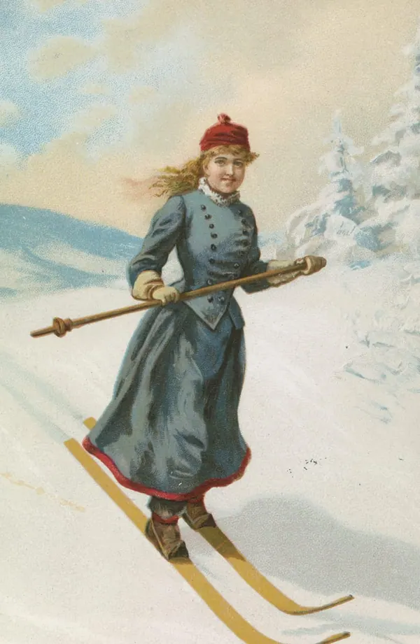 Woman on Skis print