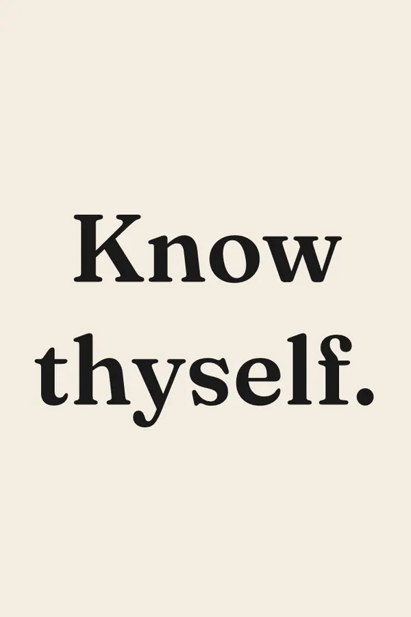 “Know thyself” print