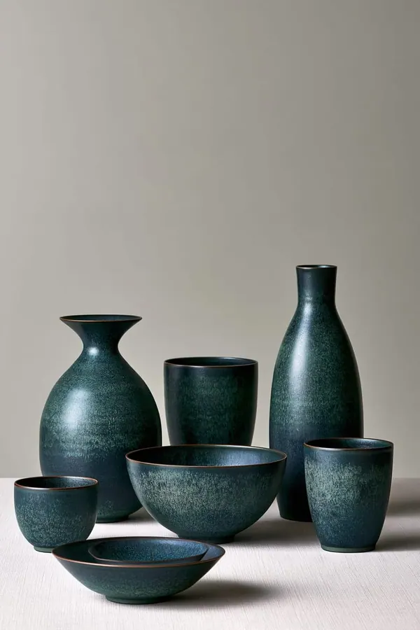 Teal Glazed Vessels print