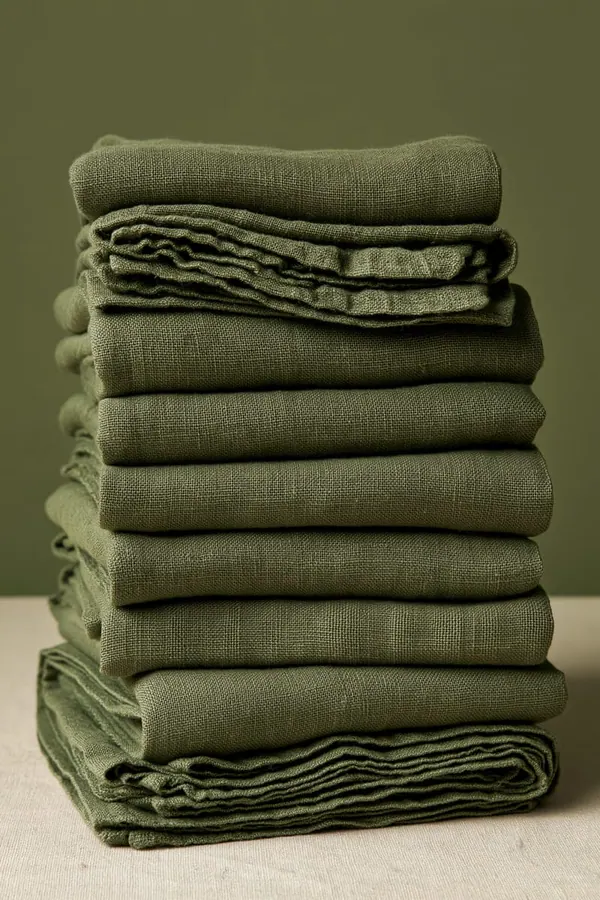 Olive Linen print