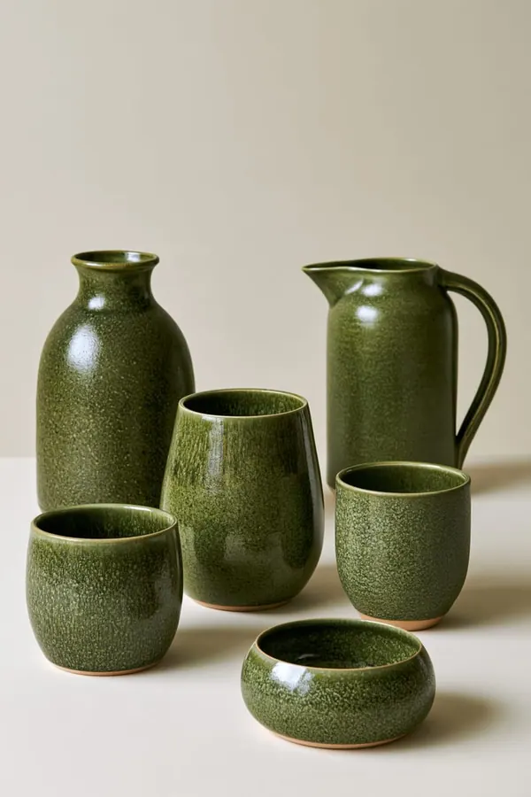 Olive Glazed Vessels print