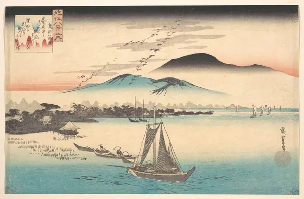 Geese Descending at Katada print