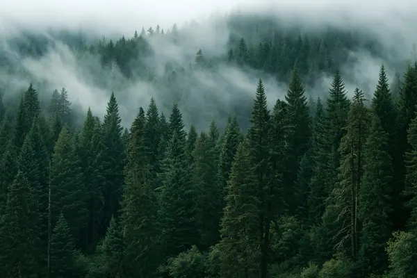 Misty Conifers print