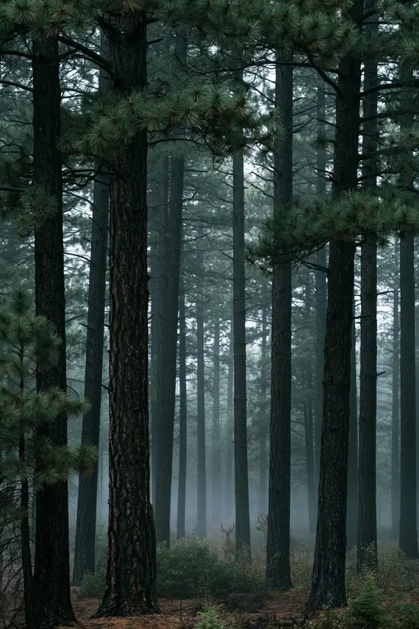 Trunks in White Fog print