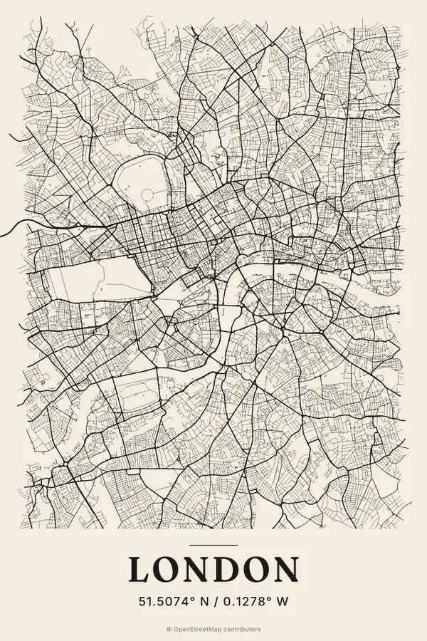 City map posters example print