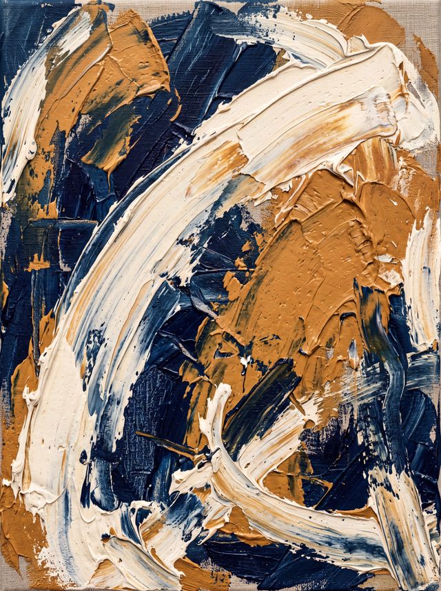 Indigo & Ochre print