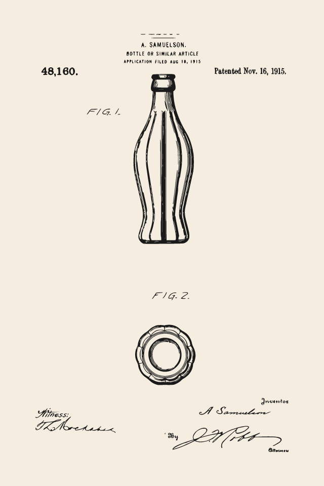Coca-Cola contour bottle print