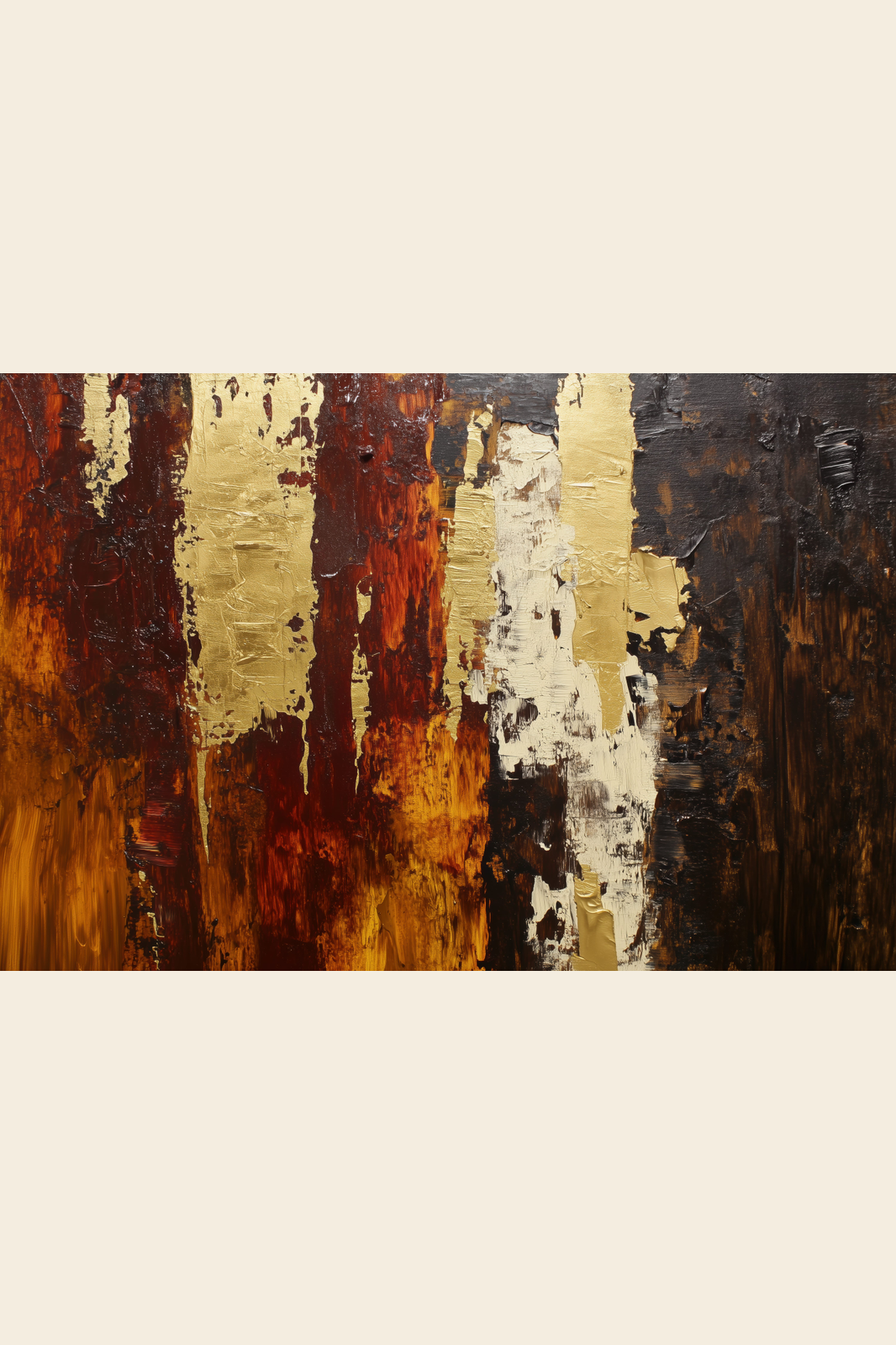 Gold and Oxblood print