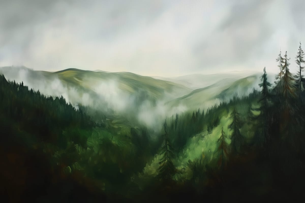 Highland Rain print
