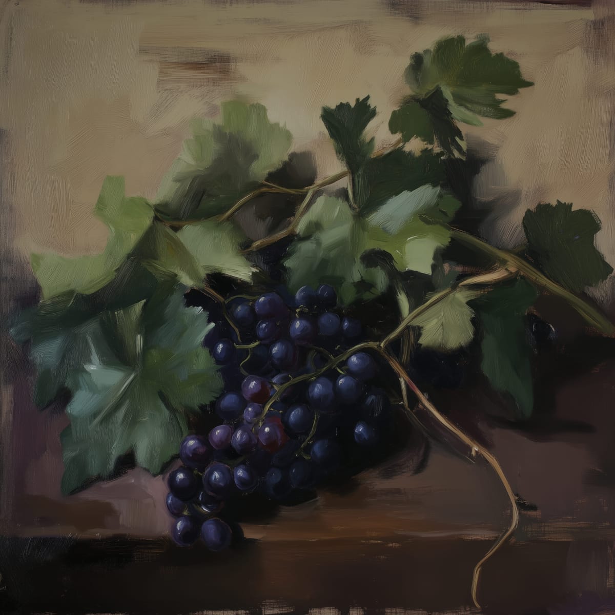 Grapes and Vine print
