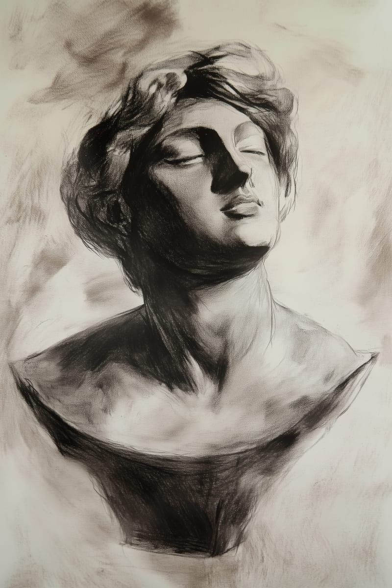 The Charcoal Bust print