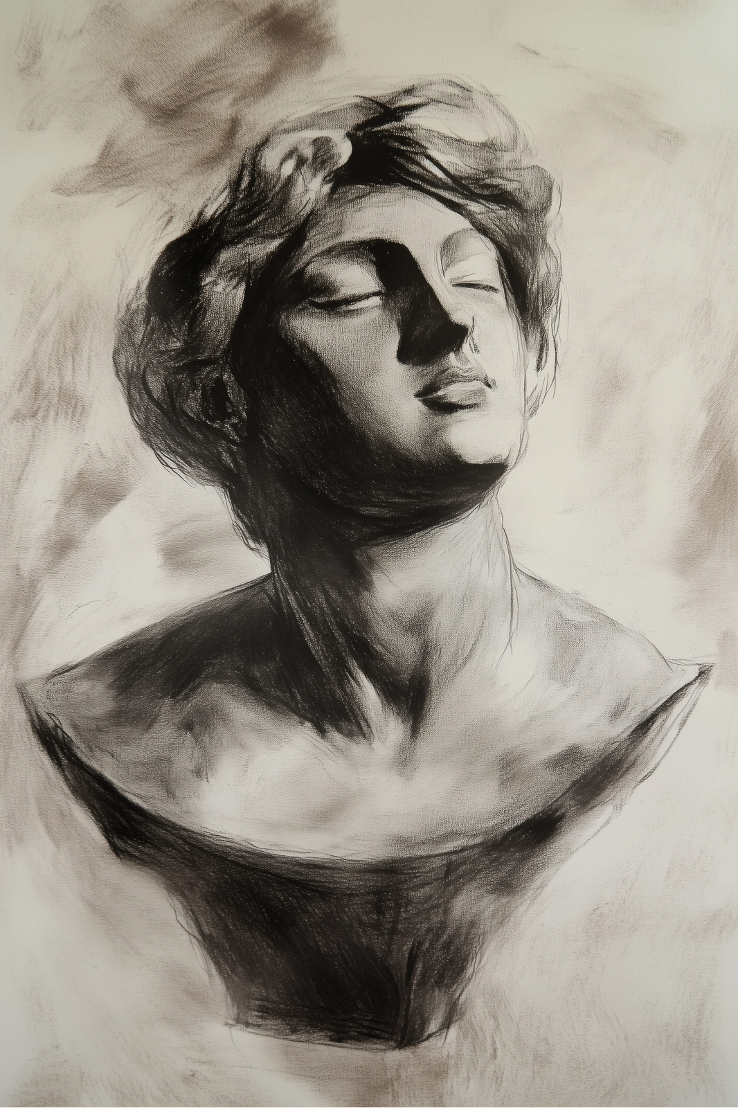 The Charcoal Bust print