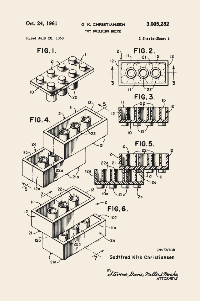Lego brick print