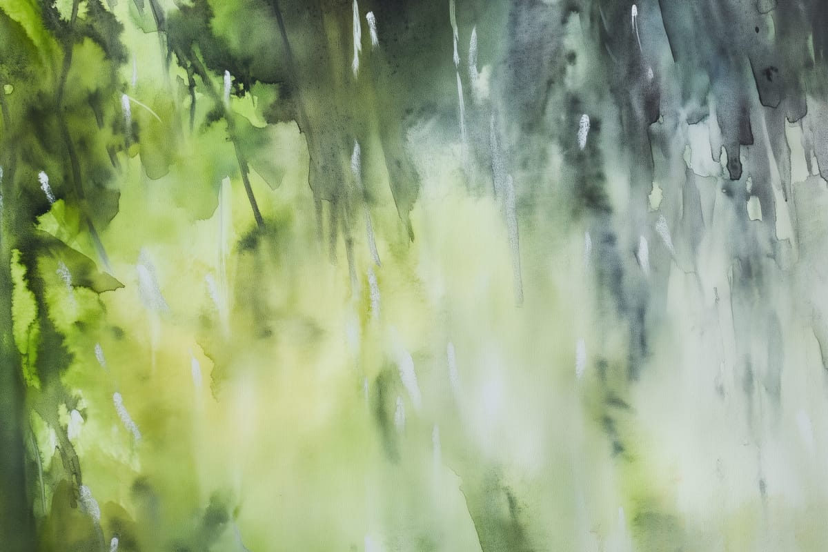 Rain on Moss print