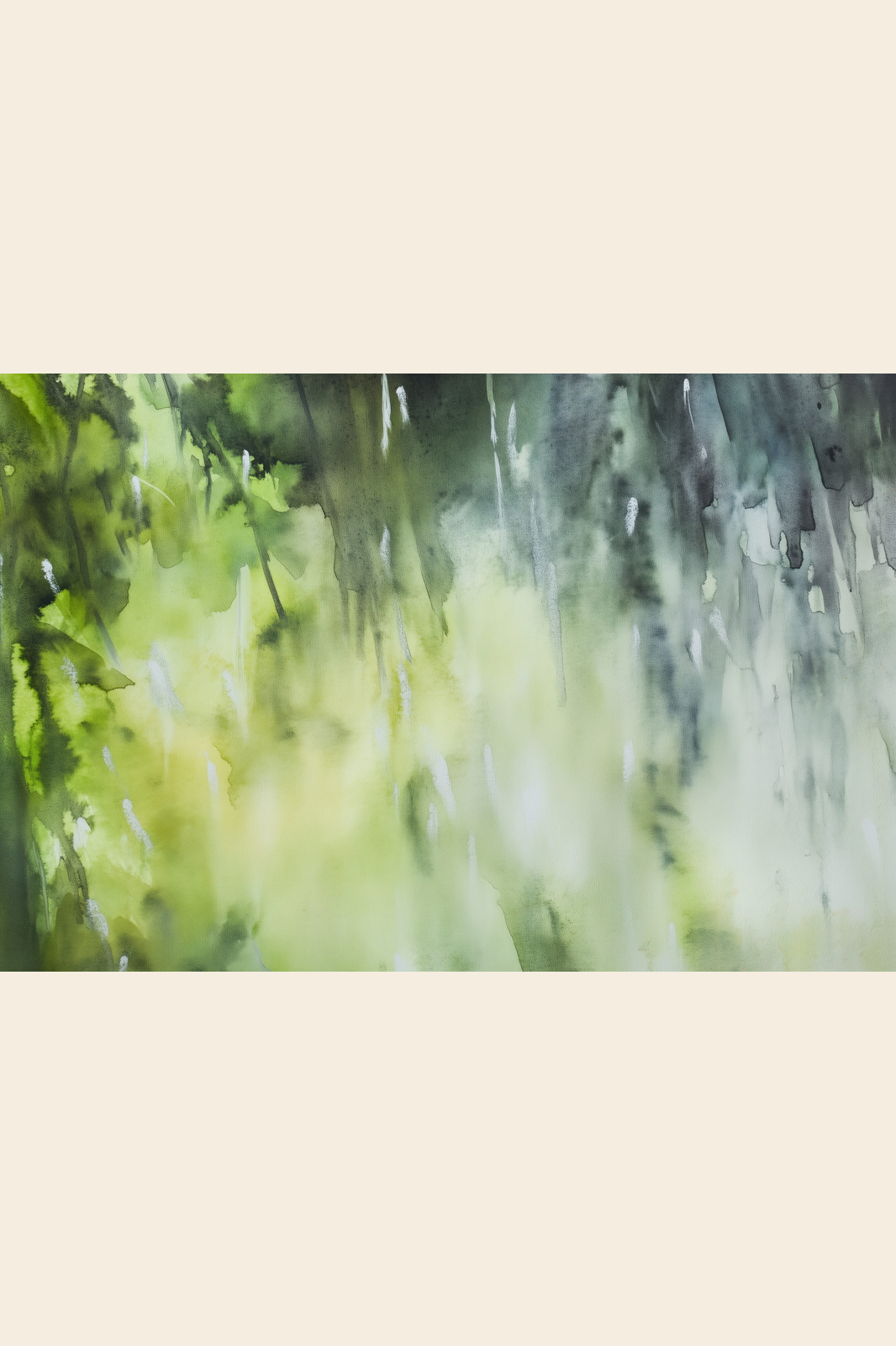 Rain on Moss print