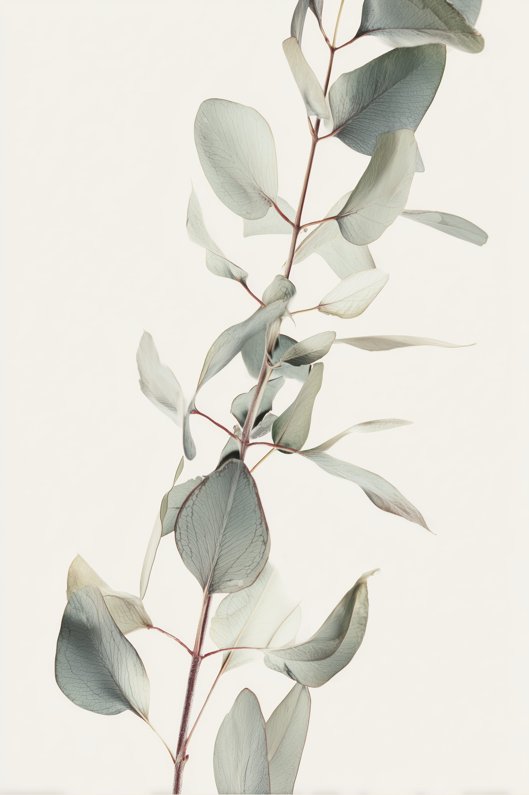 Eucalyptus on Cream print