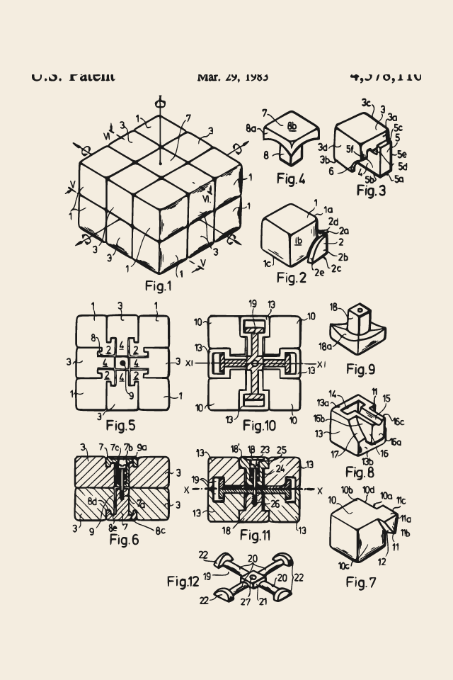Rubik's Cube print