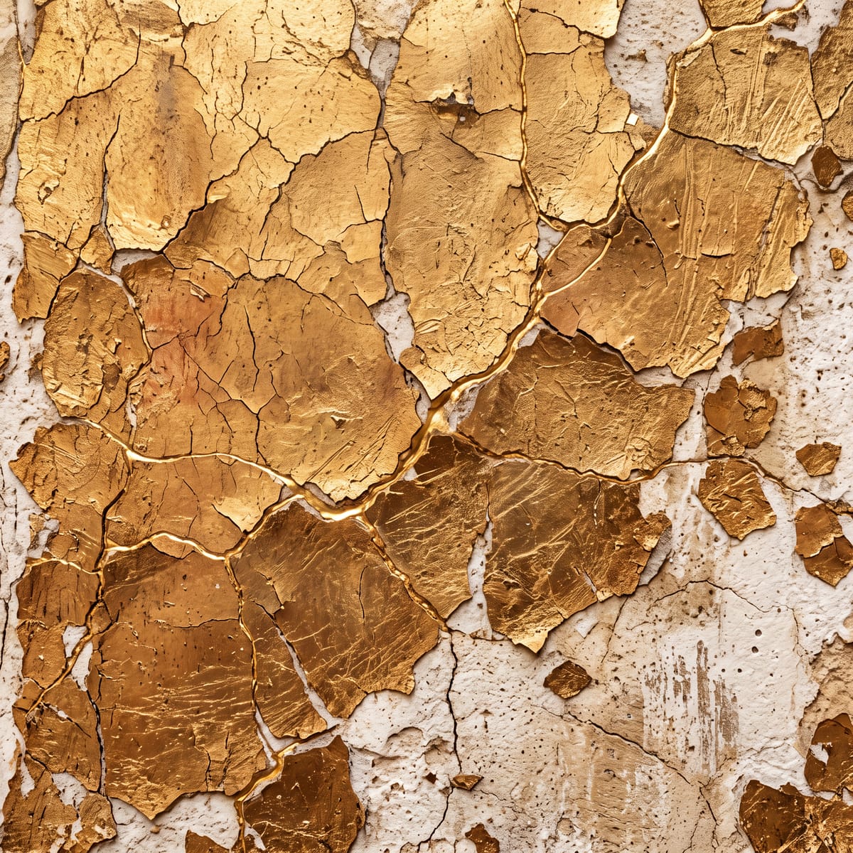 Cracked Gold Leaf print