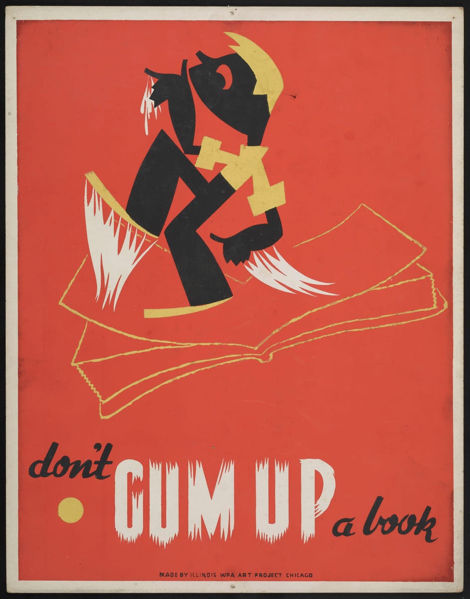 Don't Gum Up a Book print